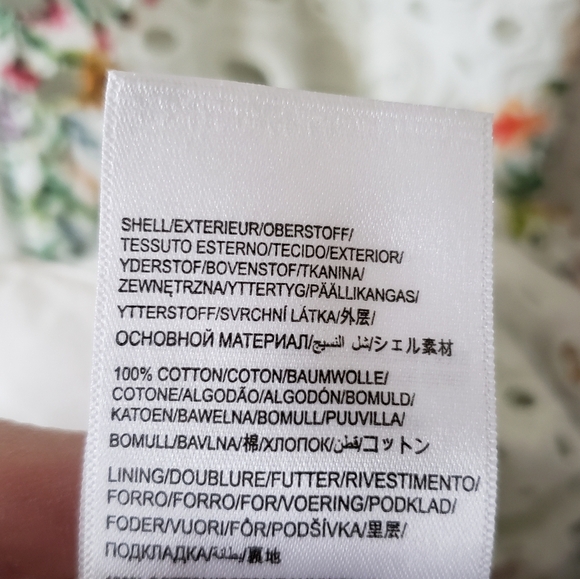 Farm rio delicate forest scarf print eyelet lace cotton sundress Size Medium - Picture 9 of 10